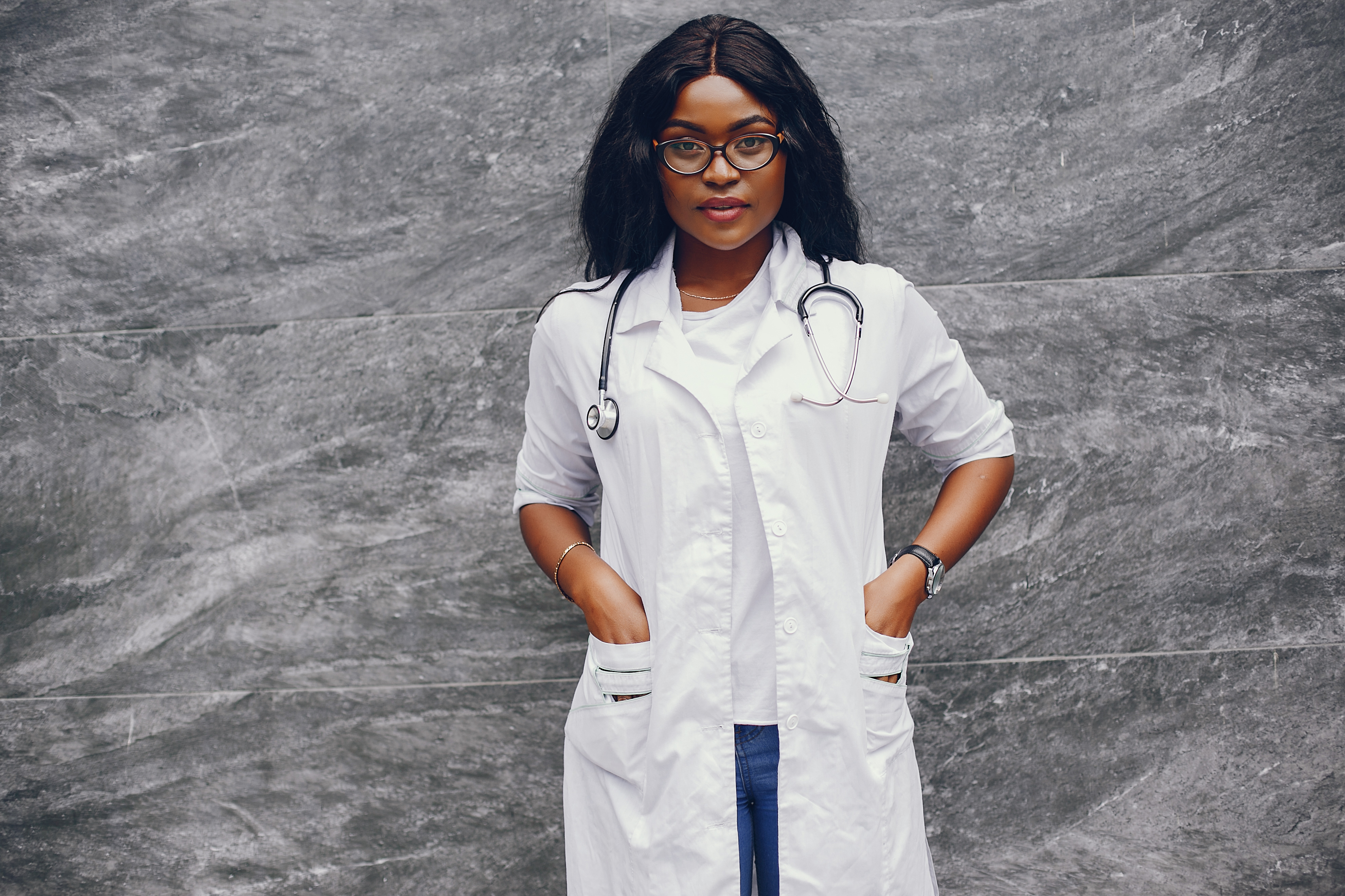 Healthcare professional with clinical equipment